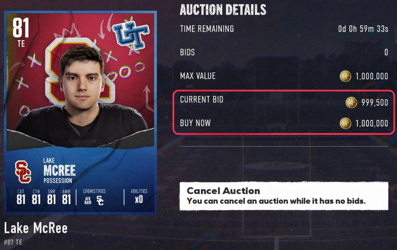 CFB 26 Aution Details