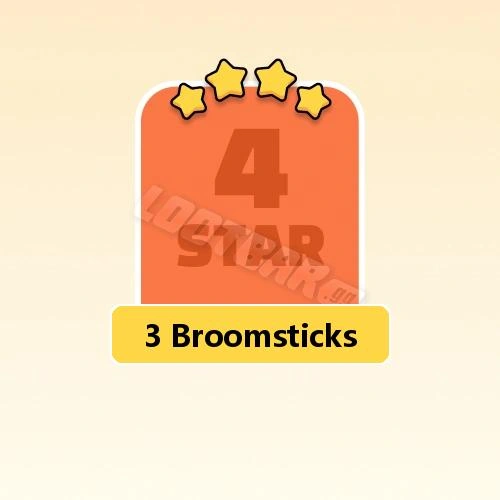 3 Broomsticks
4 Stars Set18-3 | MONOPOLY GO!