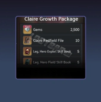 Forfait de Croissance Claire | Resident Evil Survival