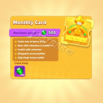 Carte Mensuelle | Archero 2