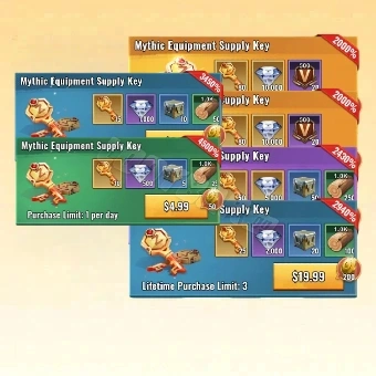 Clé d'approvisionnement d'équipement mythique tout-en-un | Last Z: Survival Shooter