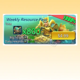 Pase semanal de recursos | Lords Mobile: Kingdom Wars