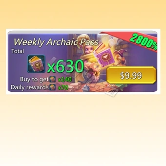 Pase Arcaico Semanal | Lords Mobile: Kingdom Wars