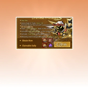 Privilegios de por vida | Lootfiend: ldle Dungeons