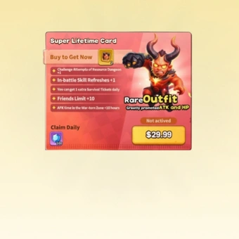 Super Lifetime Card | Supervivencia de Patos